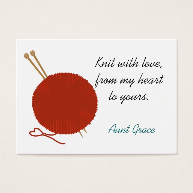 Mit Liebe Knitters Hang-Tag (Vorderseite)