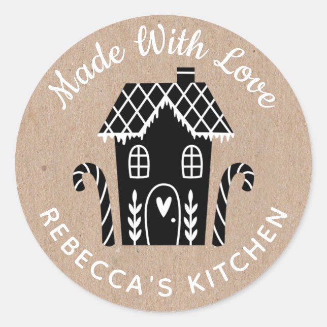 Mit Liebe Kraft Weihnachten Runder Aufkleber (Vorderseite)