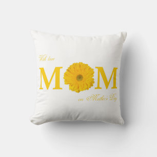 Mit Liebe Mama am Muttertag Gerbera Daisy Blume Kissen