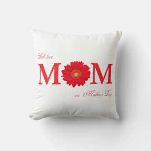 Mit Liebe Mama am Muttertag Gerbera Daisy Blume Kissen