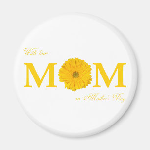 Mit Liebe Mama am Muttertag Gerbera Daisy Blume Magnet