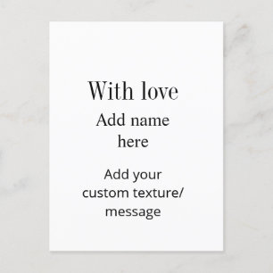Mit Liebe Namen Textur benutzerdefinierte Nachrich Postkarte