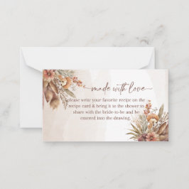 mit Liebe Rezeptkarte Mitteilungskarte