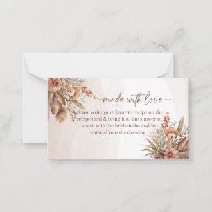 mit Liebe Rezeptkarte Mitteilungskarte