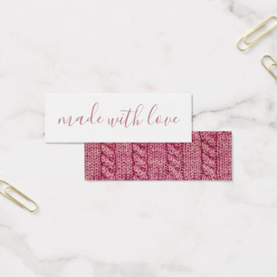 Mit Liebe Rosa Strick Mini Tags