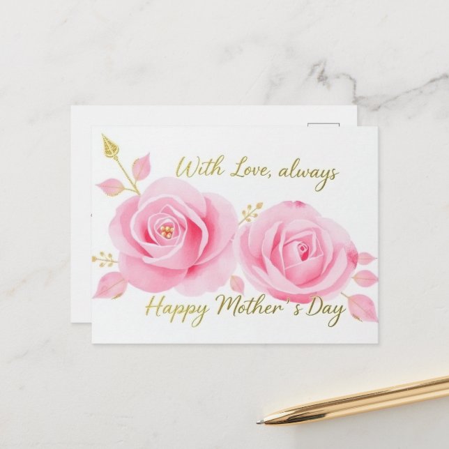 Mit Liebe Roses Mütter Day Mama Postkarte (Vorderseite/Rückseite Beispiel)