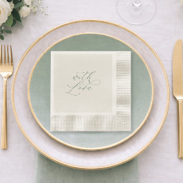 Mit Liebe Sage-Grüne Hochzeitsservietten Serviette