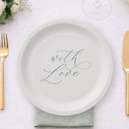 Mit Liebe Salbeigrüne Hochzeitsplatten Pappteller