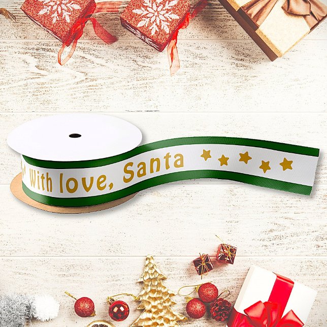 Mit Liebe Santa Custom Text Weihnachten Satinband (Von Creator hochgeladen)