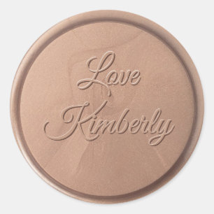 mit Liebe Schokolade Braun Wachs Siegel Aufkleber