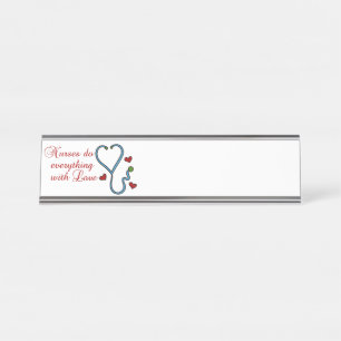 mit Liebe Schreibtischnamensplakette