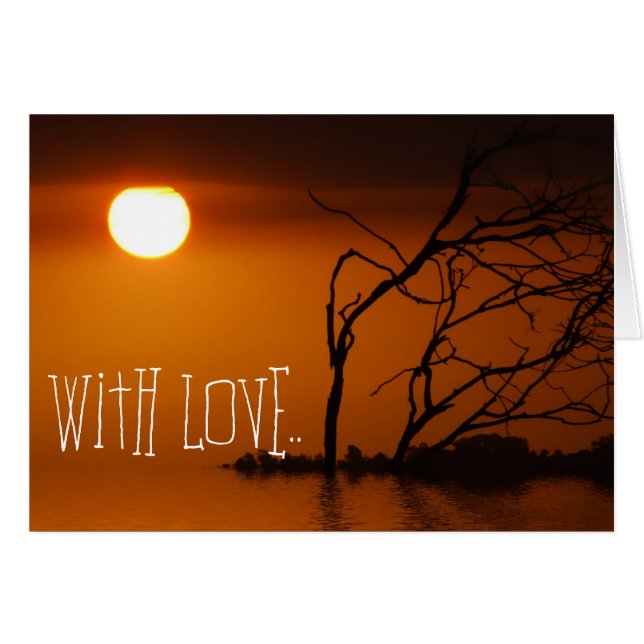 Mit Liebe Sunset Card (Vorderseite (Horizontal))