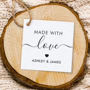 Mit Liebe-Tag, Handmade-Geschenktafel, Kraft Geschenkanhänger