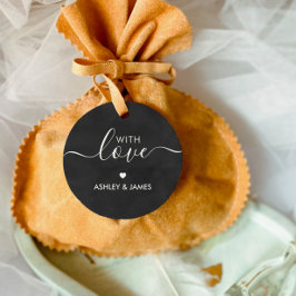 Mit Liebe Tags, Hochzeitstag, Chalkboard Geschenkanhänger