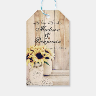 Mit Liebe und Dank an Mason Jar Wedding Vielen Dan Geschenkanhänger