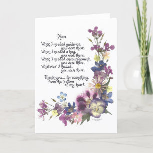 Mit Liebe und dank der Mama Grußkarte Karte