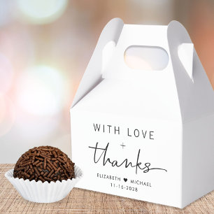 Mit Liebe und dank Hochzeit Geschenkschachtel