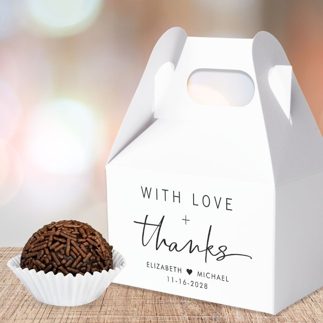 Mit Liebe und dank Hochzeit Geschenkschachtel (Von Creator hochgeladen)