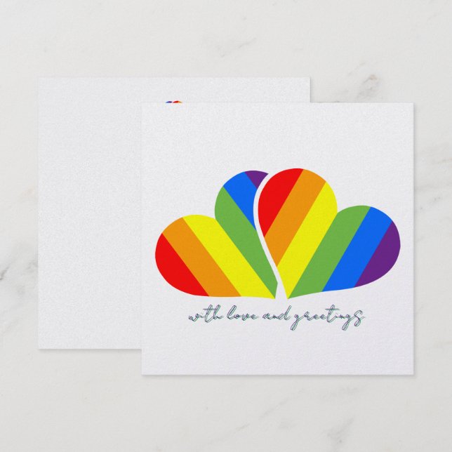 mit Liebe- und Regenbogenherzen (Vorne/Hinten)