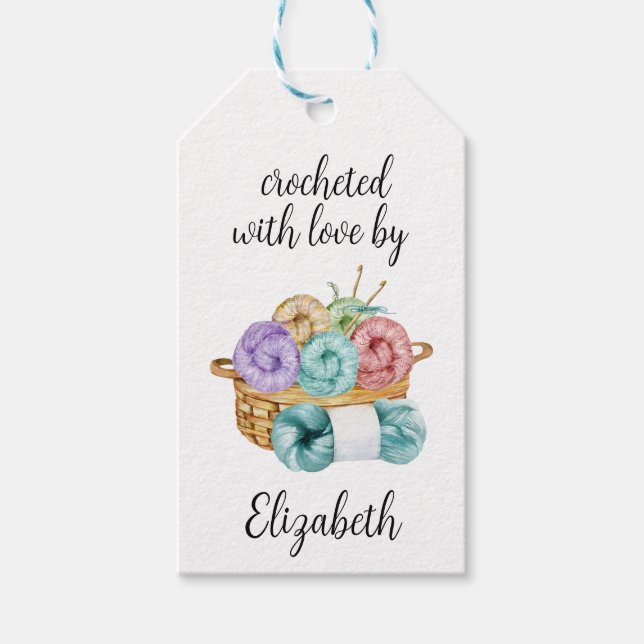 mit Liebe versehen Geschenkanhänger (Vorderseite)