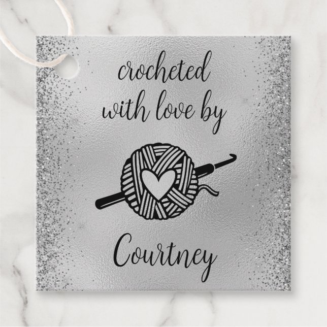 mit Liebe versehen Geschenkanhänger (Vorderseite)