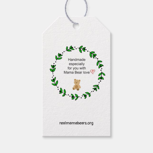 Mit Liebe versehen Geschenkanhänger (Vorderseite)