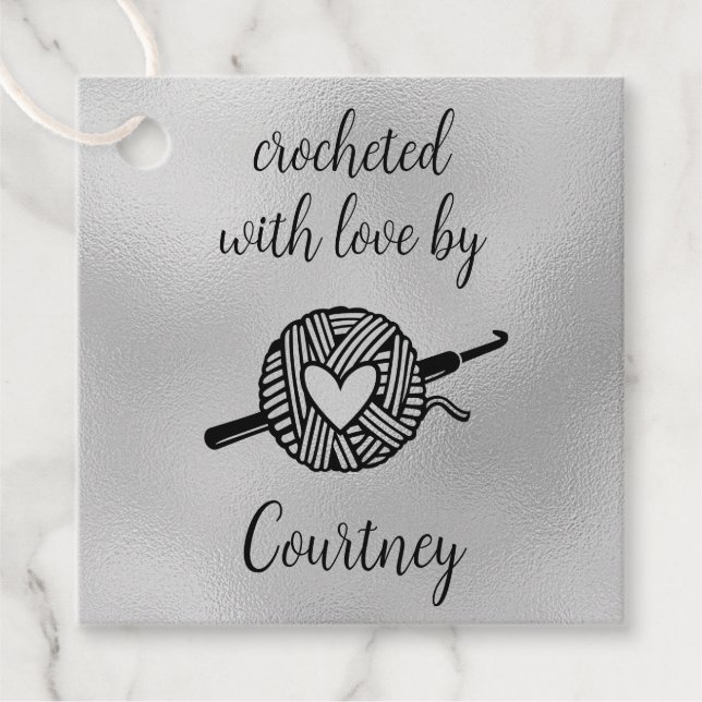 mit Liebe versehen Geschenkanhänger (Vorderseite)