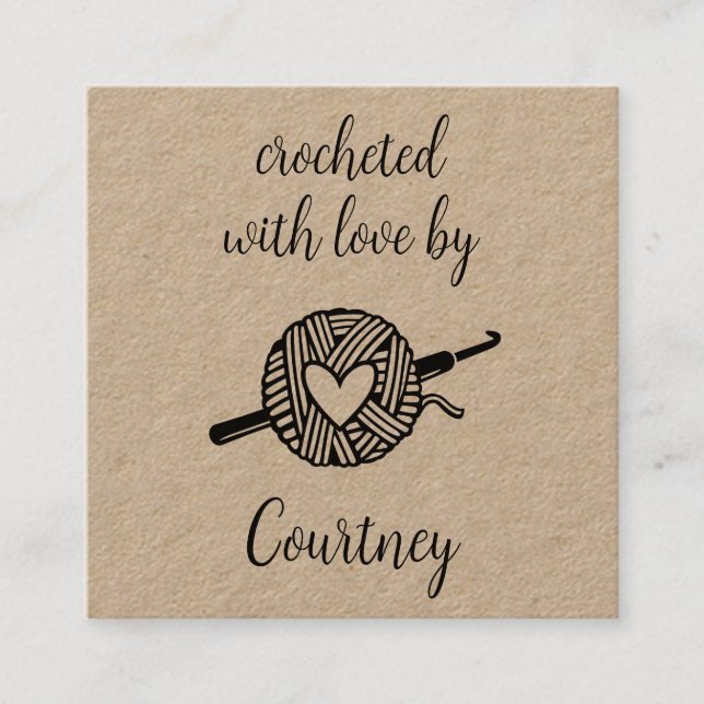 mit Liebe versehen Quadratische Visitenkarte (Vorderseite)