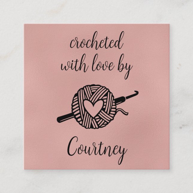 mit Liebe versehen Quadratische Visitenkarte (Vorderseite)