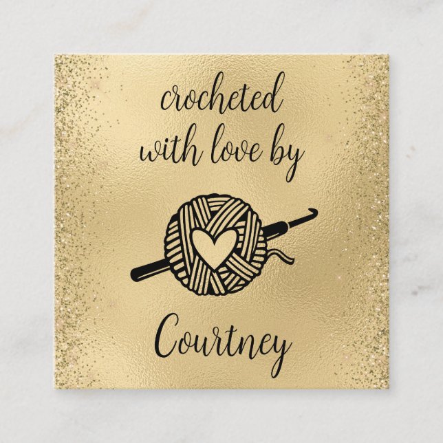 mit Liebe versehen Quadratische Visitenkarte (Vorderseite)