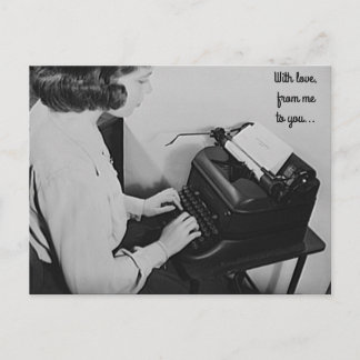 Mit Liebe Vintager Schreibmaschine Postkarte