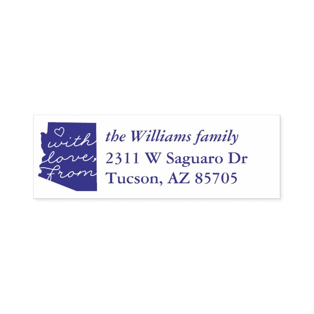 Mit Liebe von Arizona Address Ink Briefmarke Permastempel (Design)