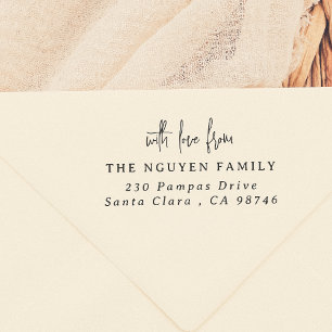 Mit Liebe von Familienname und Rücksendeadresse Permastempel