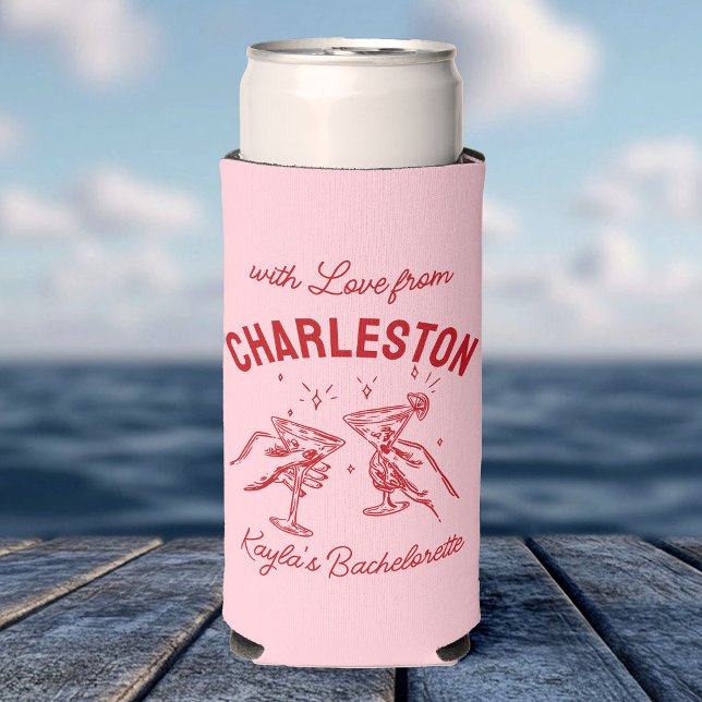 Mit Liebe von [Ihrer Stadt] Custom Bachelorette Selters Dosenkühler (Von Creator hochgeladen)