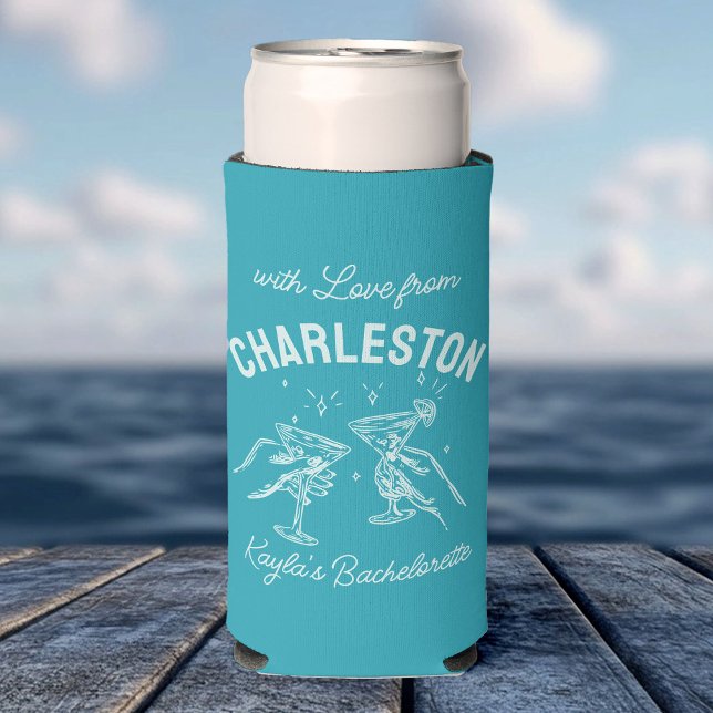 Mit Liebe von [Ihrer Stadt] Custom Bachelorette Selters Dosenkühler (Von Creator hochgeladen)