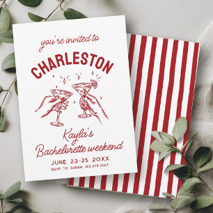 Mit Liebe von [Ihrer Stadt] Junggeselinnen-Abschie Einladung