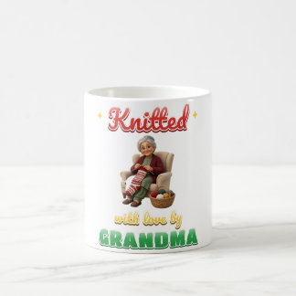 Mit Liebe von Oma gestrickter Weihnachtsbecher Kaffeetasse