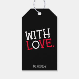 Mit Liebe Weihnachten Chic & Bold Schwarz, Weiß & Geschenkanhänger