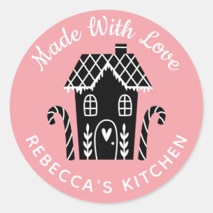 Mit Liebe Weihnachts-Klassik-Rundsticker Runder Aufkleber