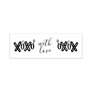 Mit Liebe XOXO Briefmarke aus selbstnativem Kautsc Permastempel