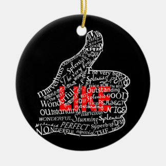 Mit LIKE Textdesign Keramikornament