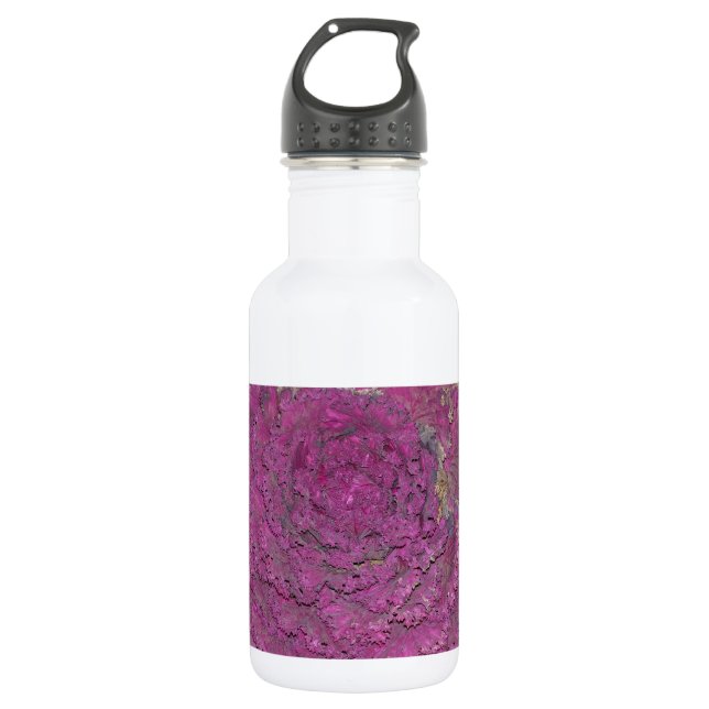mit lila Kohl Trinkflasche (Vorderseite)