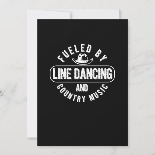 Mit Line Dancing Country Music Cowboy Geschenk Einladung (Vorderseite)