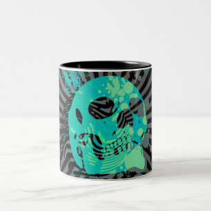mit Luftblasen. Zweifarbige Tasse