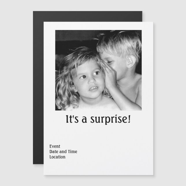 mit magnetischer Einladung eines Party (Vorne/Hinten)