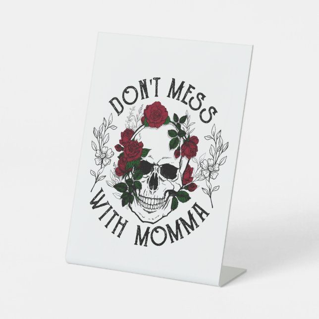 mit Mama-Hochzeit-Romantik Sockelschild (Vorderseite)