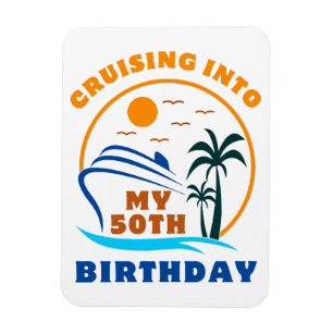 Mit meinem 50. Geburtstag auf dem Boot cruisen Magnet