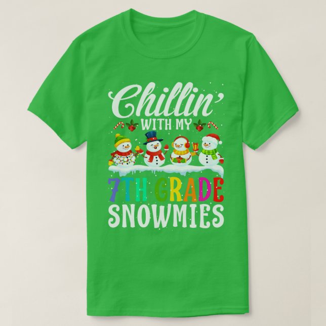 Mit meinem 7. Klasse Snowmies Lehrer Xmas Gi T-Shirt (Design vorne)