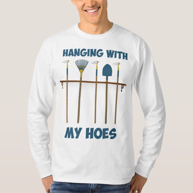 Mit meinem Bauer "Hoes Funny Gardens Garden" T-Shirt (Vorderseite)