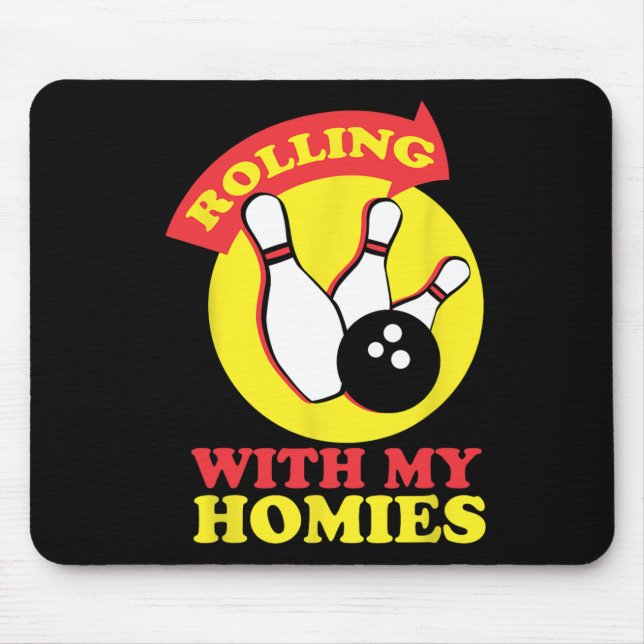 Mit meinem Bowling-Team ein Geschenk machen Mousepad (Vorne)